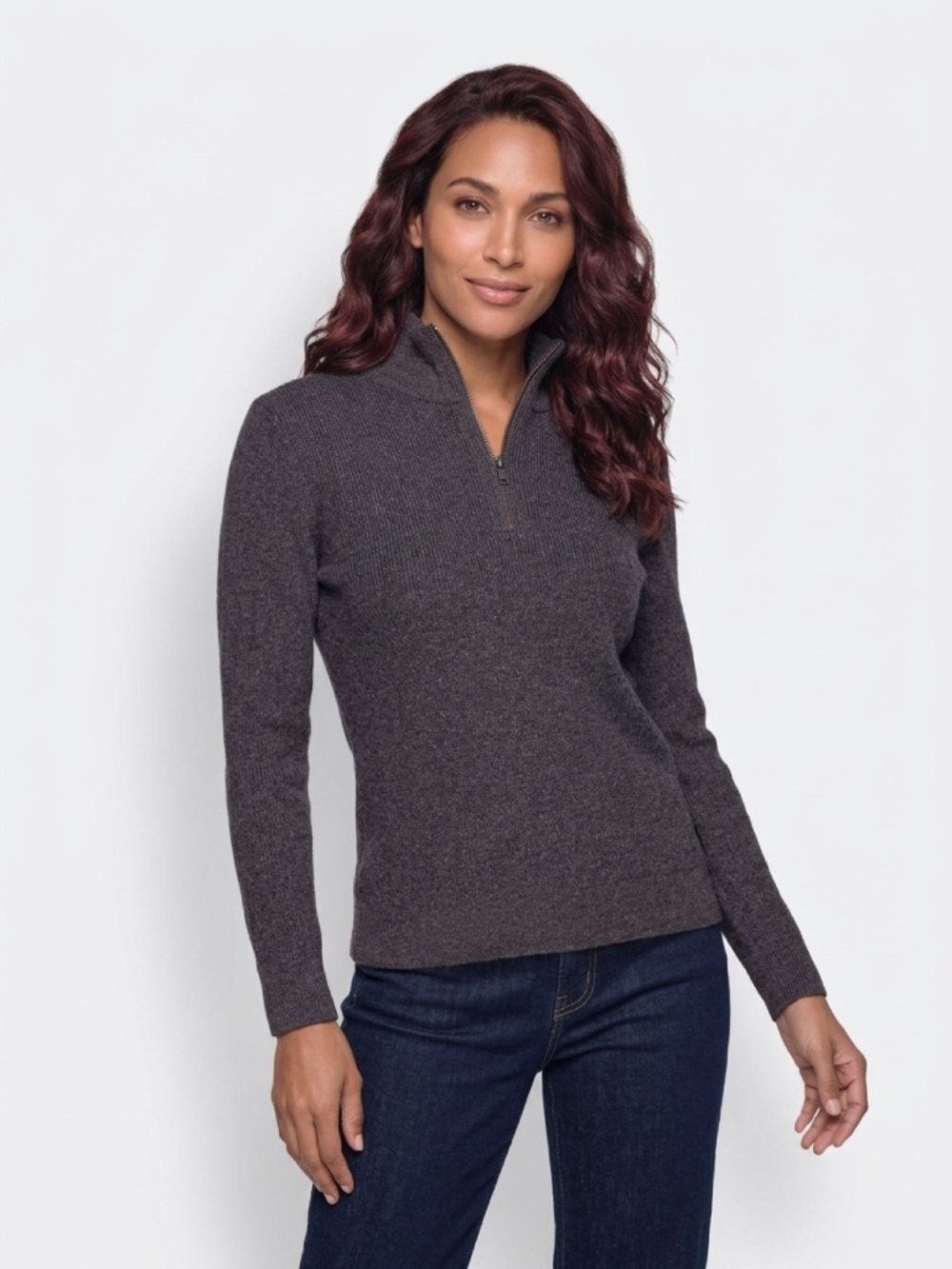 BOSS Hugo Boss Women's 100% Wool Quarter Zip Sweater Size S
